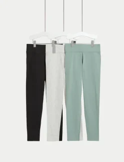 3 Pack Adaptive Cotton Rich Leggings (2-16 Yrs)