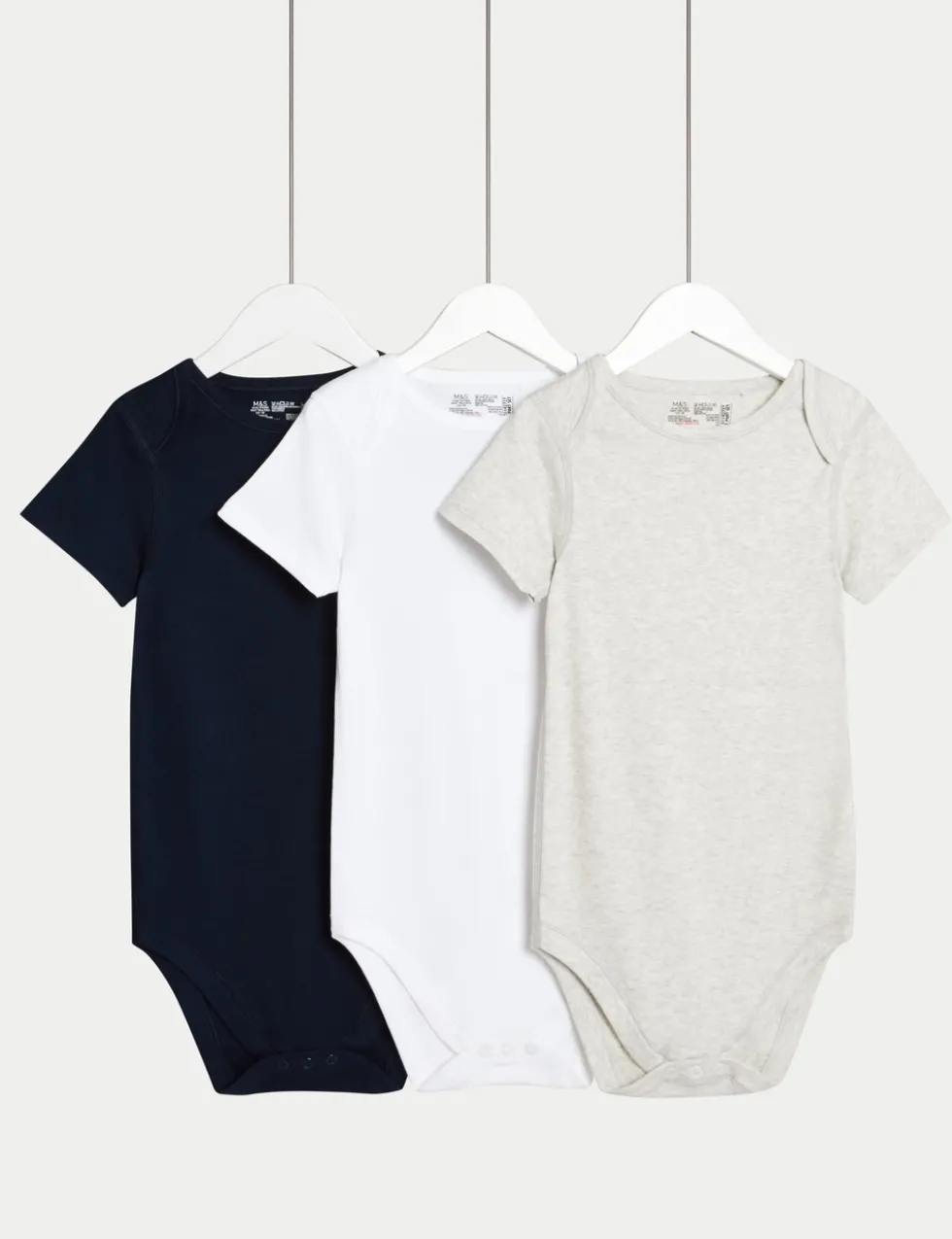 3 Pack Adaptive Pure Cotton Bodysuits (3-16 Yrs)