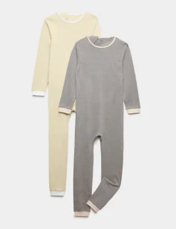 2 Pack Adaptive Pure Cotton Back Opening Sleepsuits (3-16 Yrs)