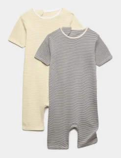 2 Pack Adaptive Pure Cotton Back Opening Rompers (3-16 Yrs)