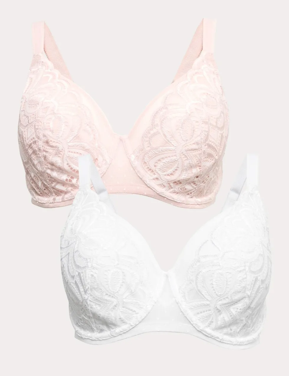 2 Pack Amelia Lace Natural Lift™ Full Cup Bras (F-H)