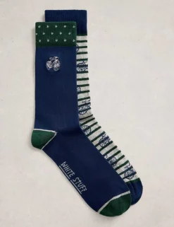 2 Pack Bicycles Cotton Rich Socks