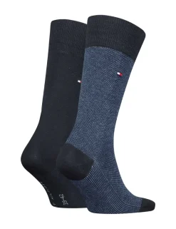 2 Pack Birdseye & Plain Cotton Rich Socks
