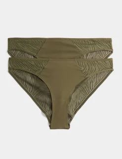 2 Pack Body Lace Brazilian Knickers