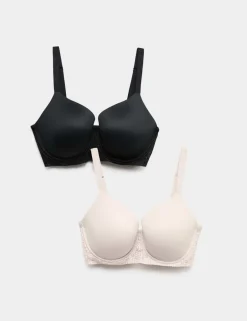 2 Pack Body Soft™ Wired Full Cup Bras (F-H)