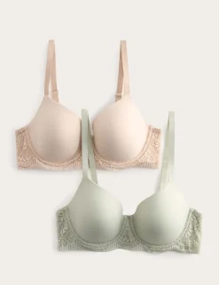 2 Pack Body Soft™ Wired Full Cup Bras (A-E)