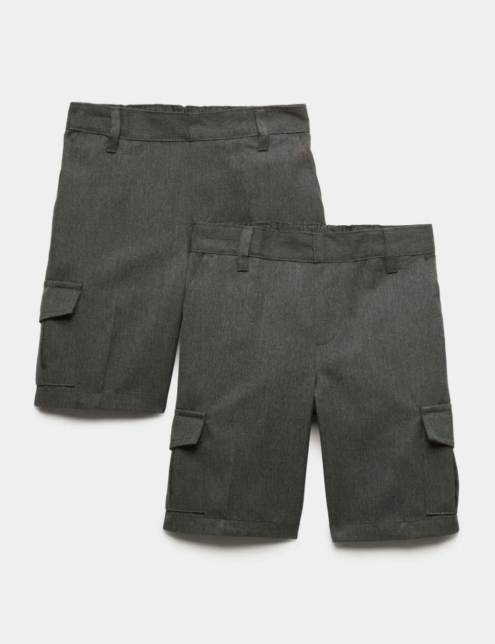 2 Pack Boys' Cargo School Shorts (2-14 Yrs)