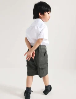2 Pack Boys' Cargo School Shorts (2-14 Yrs)