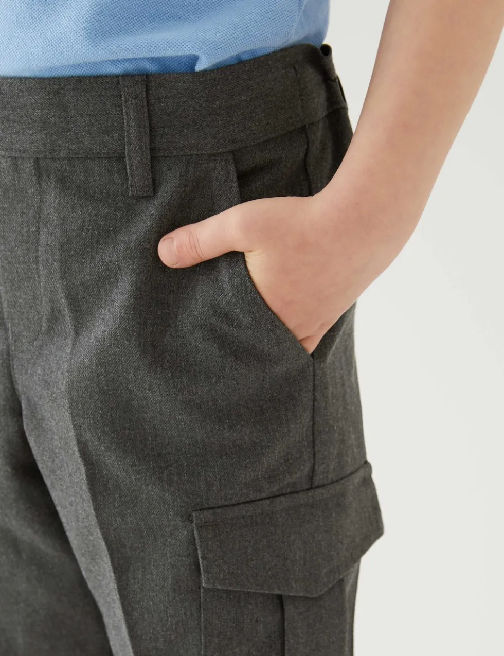 2 Pack Boys' Cargo School Shorts (2-14 Yrs)