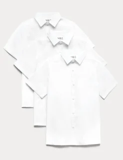 3 Pack Boys' Easy Dressing Easy Iron School Shirts (3-18 Yrs)