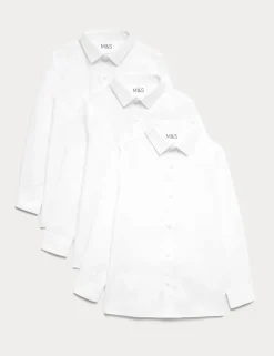 3 Pack Boys' Easy Dressing Easy Iron School Shirts (3-18 Yrs)