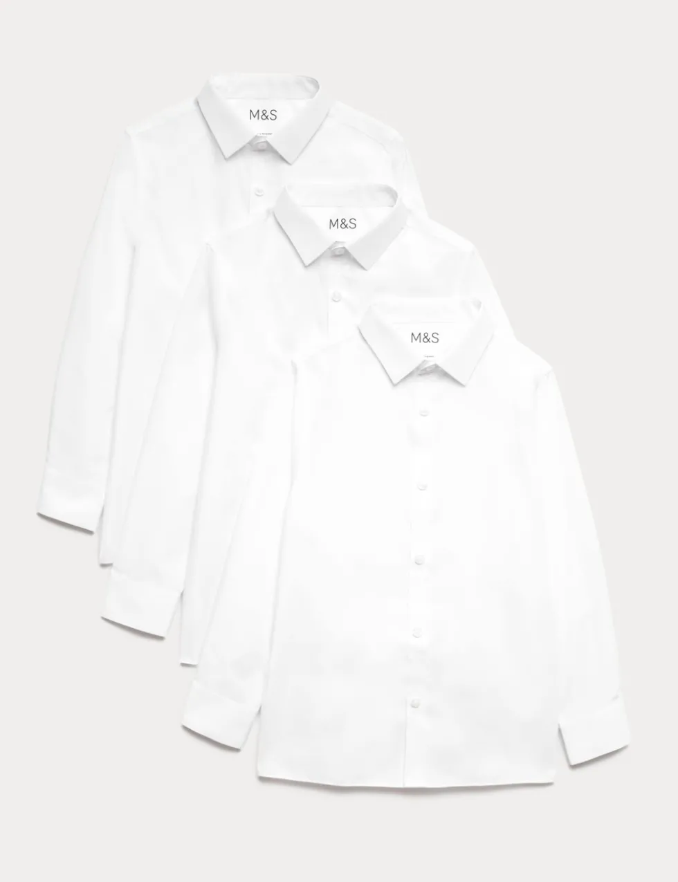 3 Pack Boys' Easy Dressing Easy Iron School Shirts (3-18 Yrs)
