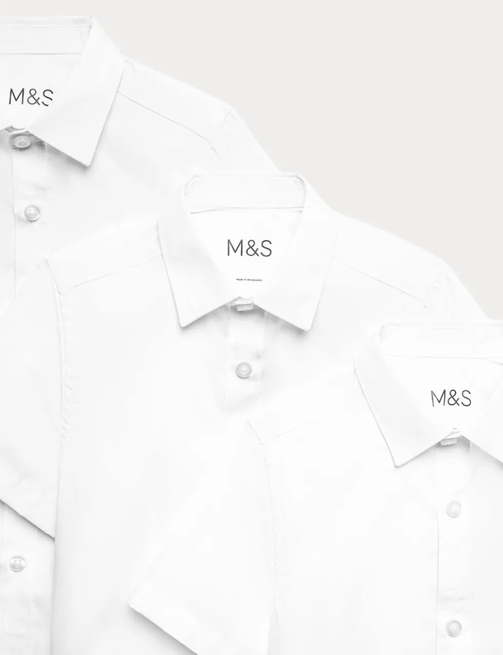 3 Pack Boys' Easy Iron School Shirts (2-16 Yrs)