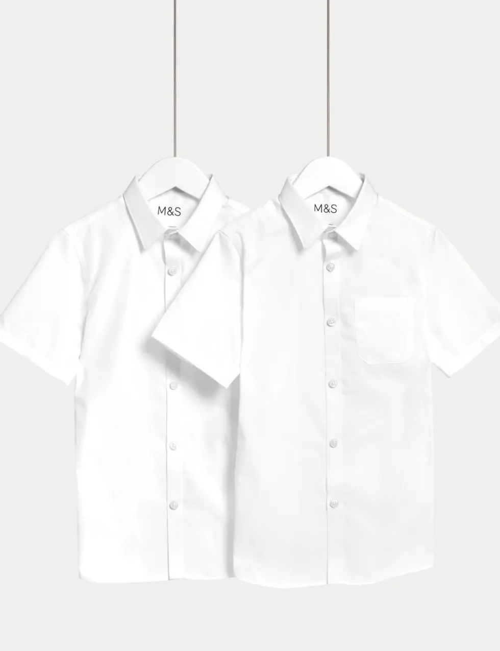 2 Pack Boys' Non-Iron School Shirts (2-18 Yrs)