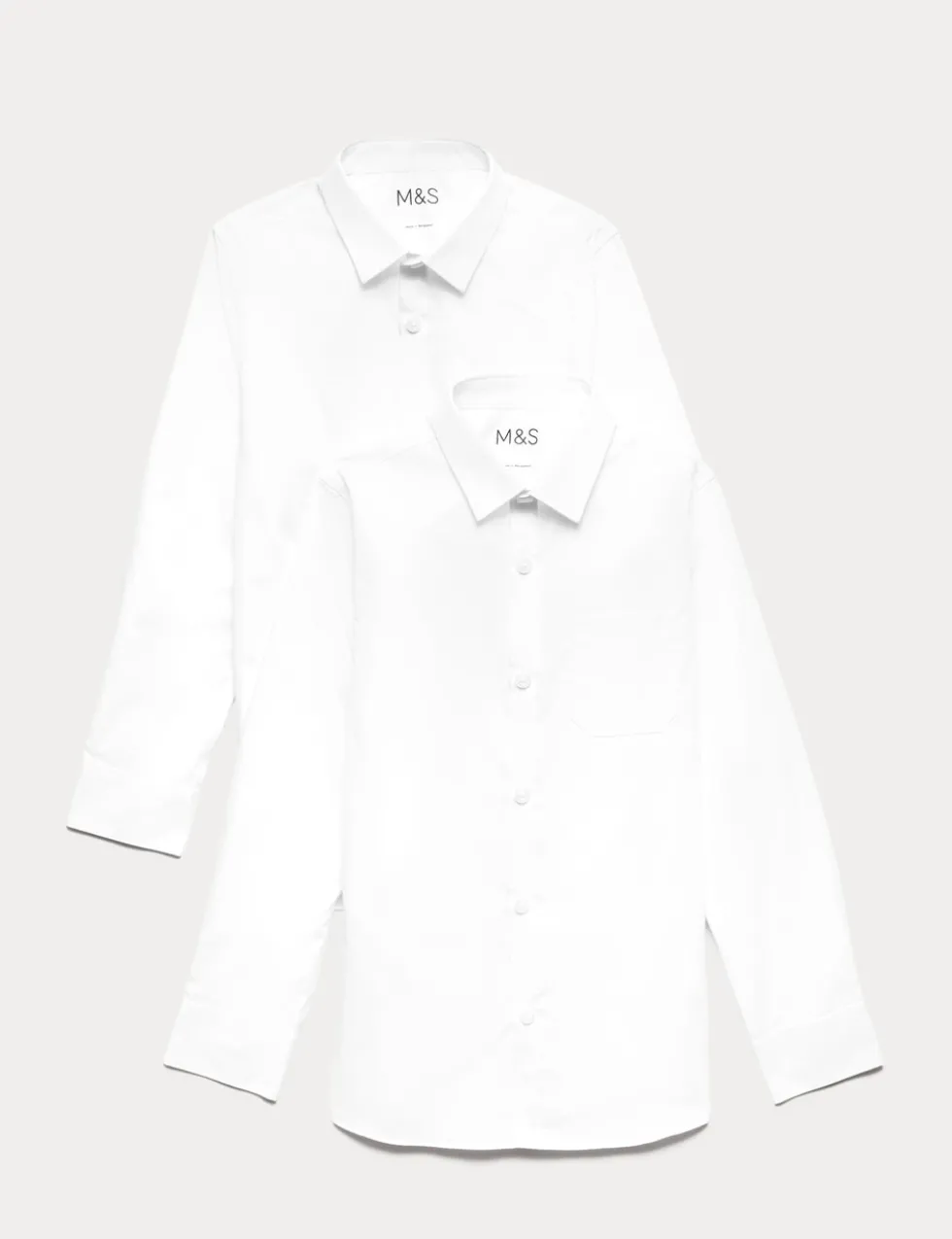 2 Pack Boys' Non-Iron School Shirts (2-18 Yrs)