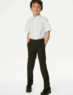 3 Pack Boys' Plus Fit Easy Iron School Shirts (4-18 Yrs)
