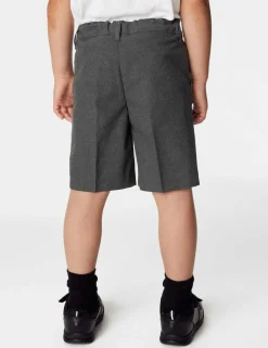 2 Pack Boys' Plus Fit Regular Leg Waist School Shorts (4-14 Yrs)