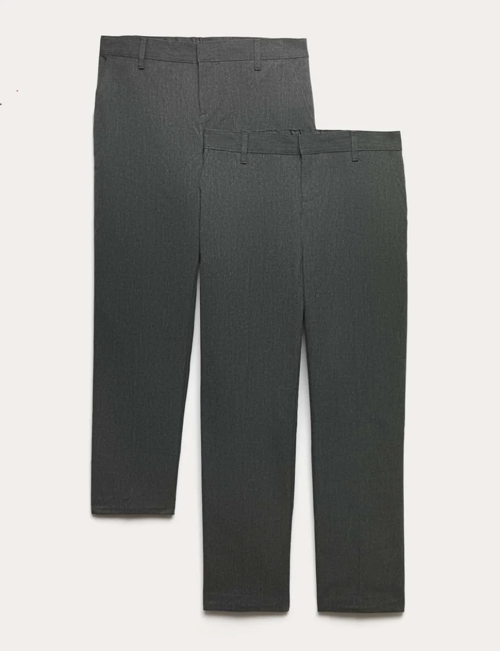 2 Pack Boys' Plus Fit Regular Leg School Trousers
