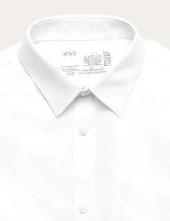 2 Pack Boys' Regular Fit Cotton School Shirts (2-18 Yrs)