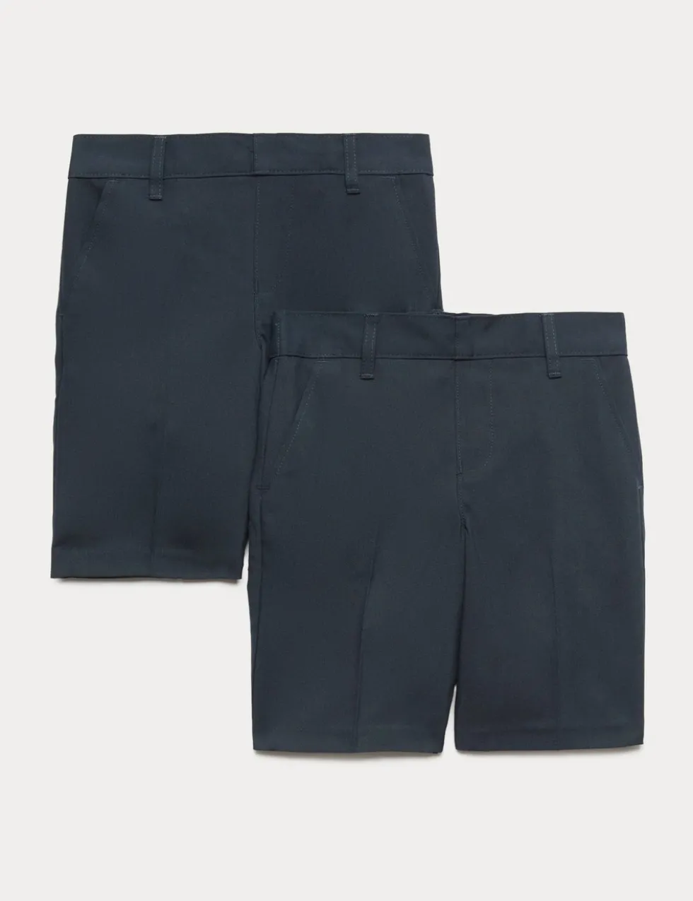 2 Pack Boys' Regular Leg School Shorts (2-14 Yrs)