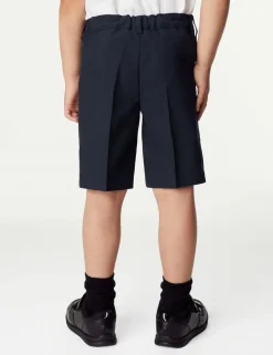 2 Pack Boys' Regular Leg School Shorts (2-14 Yrs)