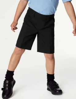 2 Pack Boys' Regular Leg School Shorts (2-14 Yrs)