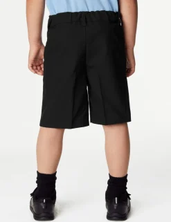 2 Pack Boys' Regular Leg School Shorts (2-14 Yrs)