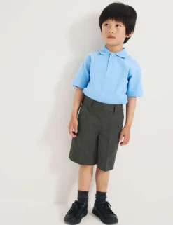 2 Pack Boys' Regular Leg School Shorts (2-15 Yrs)