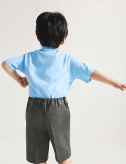 2 Pack Boys' Regular Leg School Shorts (2-15 Yrs)