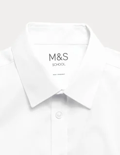 2 Pack Boys' Skinny Fit Stretch School Shirts (2-16 Yrs)