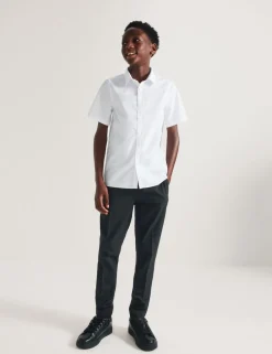 3 Pack Boys' Slim Easy Iron School Shirts (2-16 Yrs)