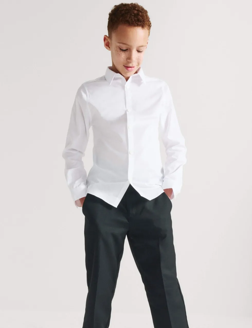 3 Pack Boys' Slim Fit Easy Iron School Shirts (2-16 Yrs)