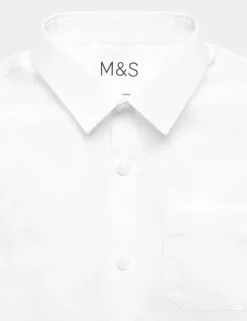 2 Pack Boys' Slim Fit Non-Iron School Shirts (2-18 Yrs)
