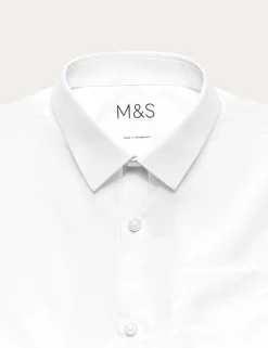 2 Pack Boys' Slim Fit Non-Iron School Shirts (2-18 Yrs)
