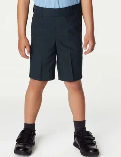 2 Pack Boys' Slim Leg School Shorts (2-14 Yrs)