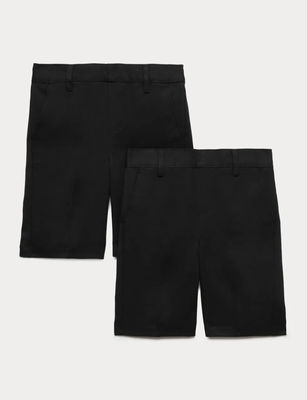 2 Pack Boys Slim Leg School Shorts (2-14 Yrs)
