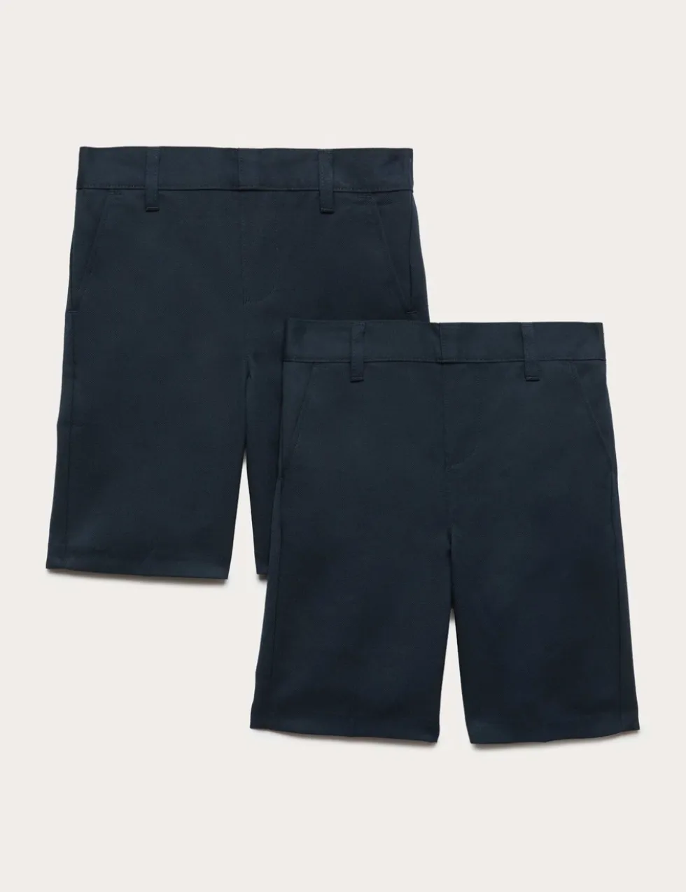 2 Pack Boys Slim Leg School Shorts (2-14 Yrs)