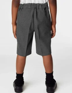 2 Pack Boys' Slim Leg School Shorts (2-14 Yrs)