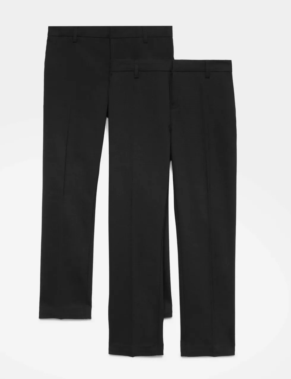 2 Pack Boys' Slim Leg Stretch School Trousers (2-18 Yrs)