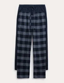 2 Pack Brushed Cotton Pyjama Bottoms