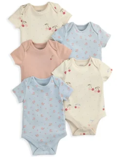 5 Pack Cherry Bodysuits (7lbs-24 Mths)