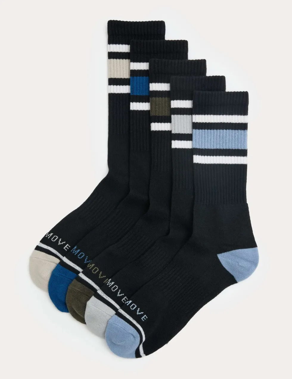 5 Pack Cool & Fresh™ Cotton Rich Cushioned Sports Socks