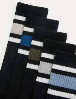5 Pack Cool & Fresh™ Cotton Rich Cushioned Sports Socks