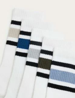 5 Pack Cool & Fresh™ Cotton Rich Cushioned Sports Socks