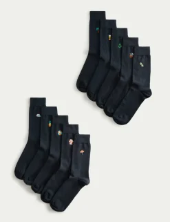 10 Pack Cool & Fresh™ Cotton Rich Holiday Socks