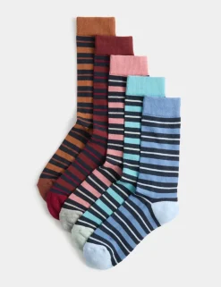 5 Pack Cool & Fresh Cotton Rich Cushioned Socks