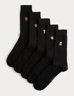 5 Pack Cool & Fresh™ Muppets Cotton Rich Socks