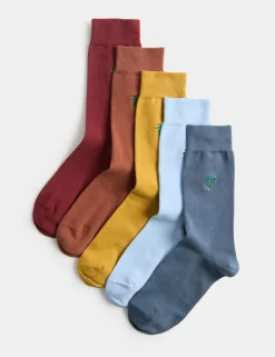 5 Pack Cool & Fresh™ Palm Tree Cotton Rich Socks