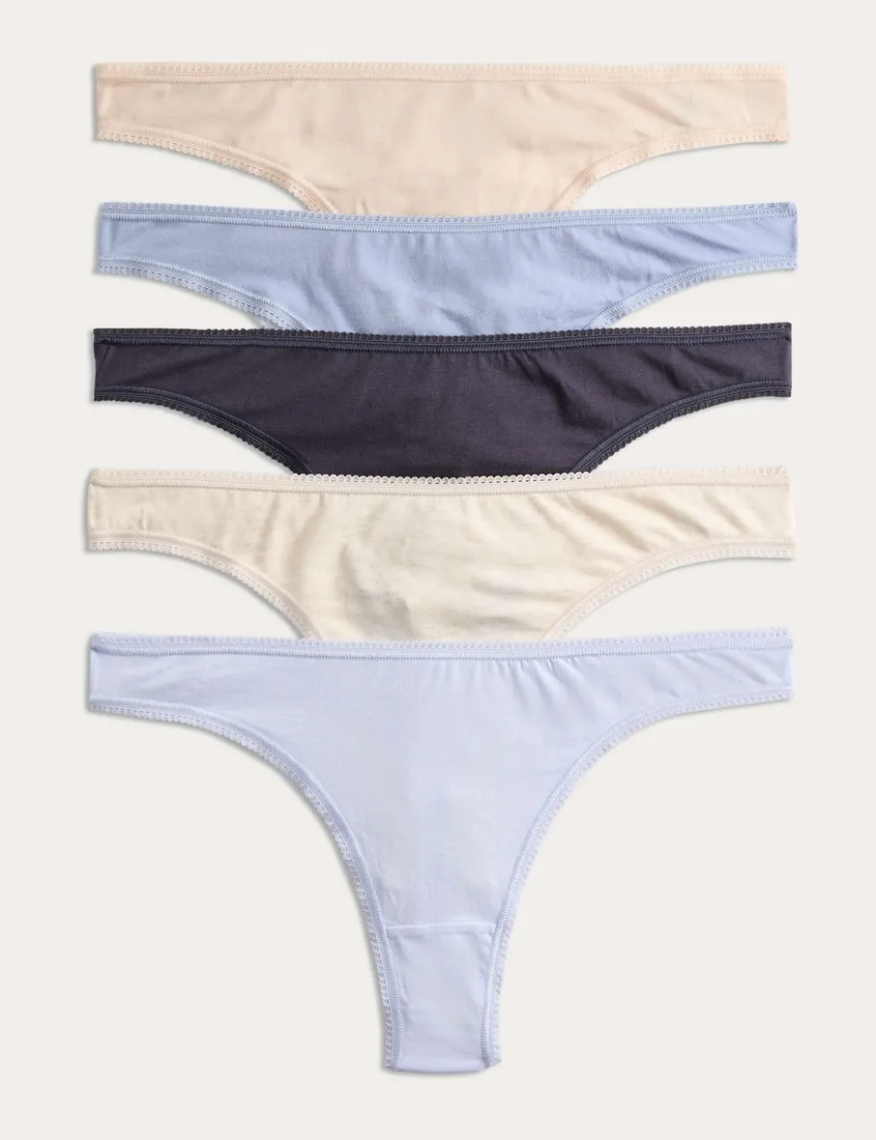 5 Pack Cotton Lycra® Thongs
