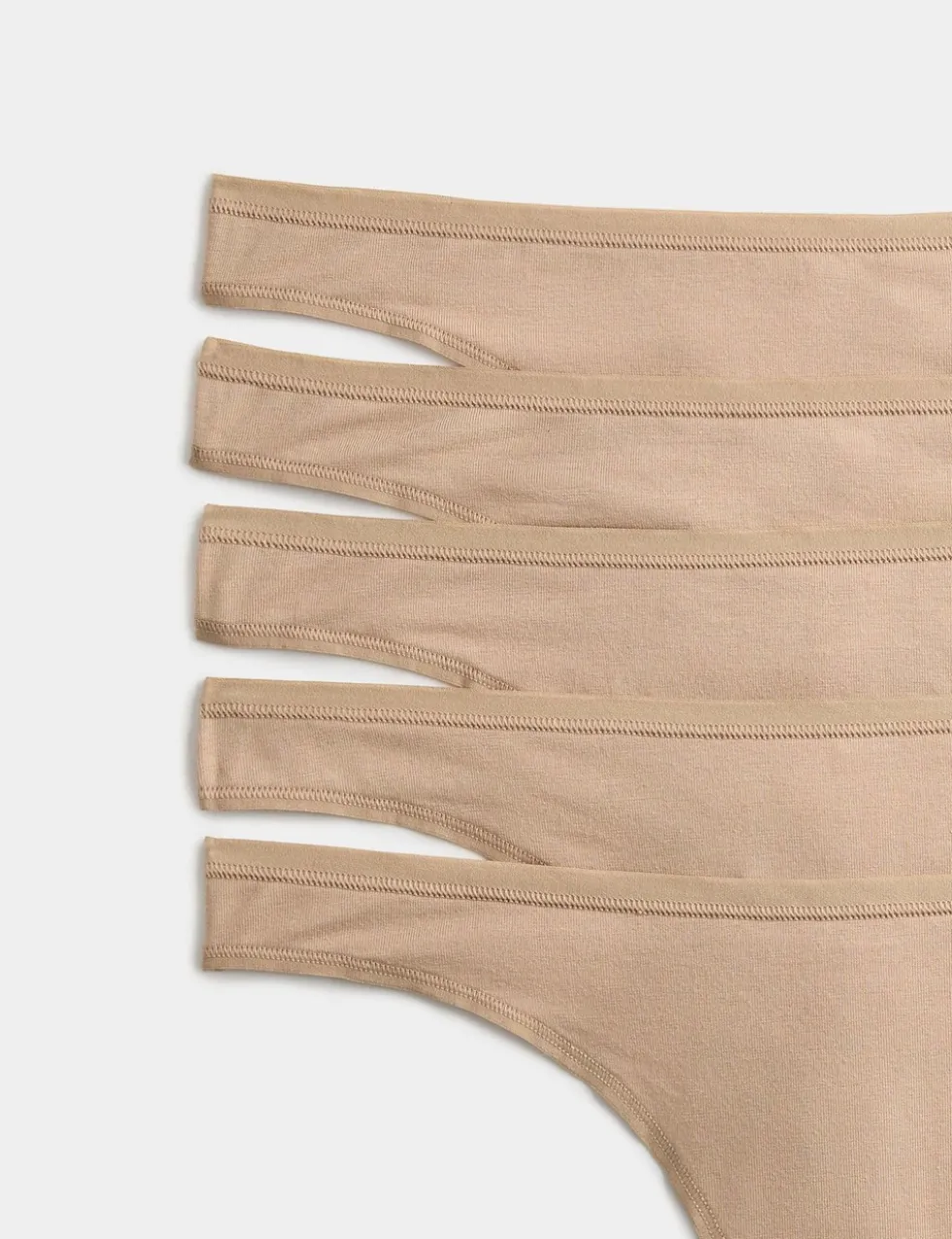 5 Pack Cotton Modal Thongs